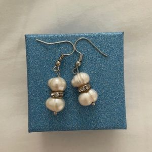 Faux Pearl Drop Earrings